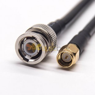 20 pièces RF câbles BNC mâle 180 degrés vers SMA mâle câble coaxial droit avec RG223 RG58