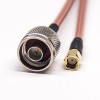 RF Koaksiyel Kablo Montajı N Tipi Düz Erkek TEN RP SMA Düz Erkek için RG142 Kablo