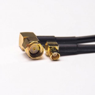 RG174 Cable coaxial SMA macho RP a MCX cable de montaje hembra de ángulo recto