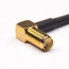 RP Female SMA 90 Degree to MCX Female Angled RF Coaxial Cable with RG174