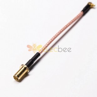 RP SMA Connector Female Straight to Right Angle MMCX Male Cable Assembly