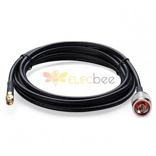 20 pièces RP SMA câble d\'extension 1M à N mâle connecteur antenne Pigtail Coaxial LMR200 câble 1M
