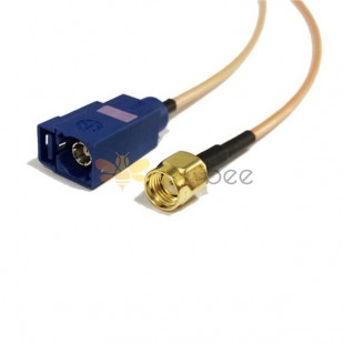 RP SMA Male Connector Cable to Fakra C Female Coaxial Cable RG316 15CM pour GPS Antenna