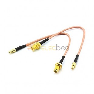 SMA Bulkhead Cabo RG316 15CM para MCX Male RF Coaxial Cable 2pcs