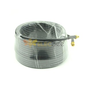20pcs SMA Cable Extension 15Meter(49.2 Ft) RG58 with SMA Male to SMA Female Connector