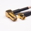 SMA Cable Right Angled Femme à MCX Right Angled Femelle RF Coaxial Câble avec RG316