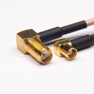 20pcs SMA Cable Right Angled Female to MCX Right Angled Female RF Coaxial Cable with RG316 10cm