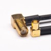 20pcs SMA Cable Right Angled Female to MCX Right Angled Female RF Coaxial Cable with RG316 10cm