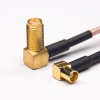 SMA Cables 90 Degree RP Female to MCX 90 Degree Female RF Coaxial Cable with RG316