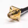 SMA Cables Straight Female 4 Holes Flange to MCX Plug Male Angled with RG174