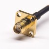 SMA Extention Cable 4 Holes Flange Female Straight to MCX Male Angled RF Coaxial Cable with RG316
