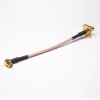 MCX Female Cable 90 Degree to SMA Female Straight Panel Mount with RG316 10cm
