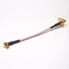 MCX Female Cable 90 Degree to SMA Female Straight Panel Mount with RG316 10cm