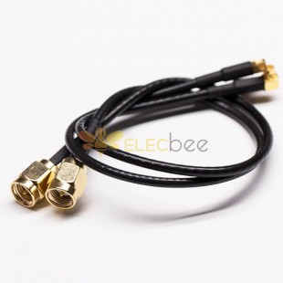 20pcs SMA Male Cable 180 Degree to Right Angled MCX Male Cable Assembly