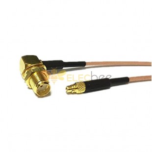 Câble SMA MMCX Mâle Droit à Femelle Bulkhead RA Pigtail Cable RG178 15cm
