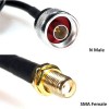 SMA N Tipo Cable RG58 Cable de Extensión Coaxial de Antena de Baja Pérdida 3M