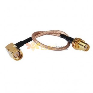 SMA RF Cable Assembly 10CM with SMA Female to SMA Male right angle