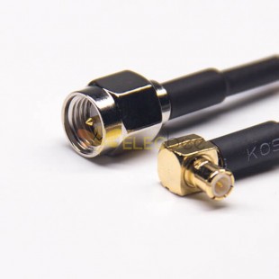 SMA Straight Plug to MCX Right Angled Male RF Coaxial Cable avec RG316