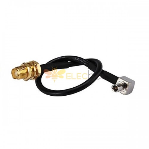 SMA Test Cable Bulkhead Femminile a TS9 Maschio RF Estensione Cavo RG174 15cm