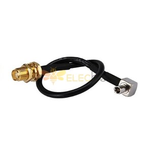 20pcs SMA Câble de Test Cloison Femelle à TS9 Mâle RF Câble d\'Extension RG174 15cm