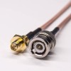 SMA to BNC Cable Assemblies BNC Straight Male to SMA Rea Blukhead Waterproof for RG316 Cable 10cm