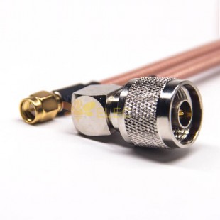 20pcs SMA to N Type Cable Right Angle Male with RG142 Cable 10cm