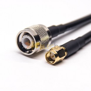 Conector macho TNC 180 grados a cable coaxial recto macho SMA con RG223 RG58