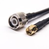 TNC Male Connector 180 Degree to SMA Male Straight Coaxial Cable with RG223 RG58