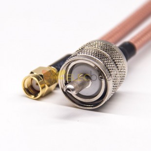 20 pièces connecteurs de câble coaxial UHF mâle coupe à souder droite vers RP SMA mâle droit RG142 câble