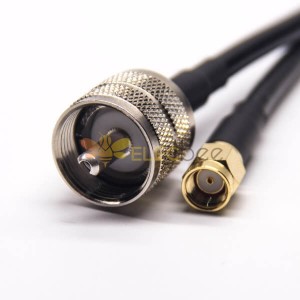 UHF Connector Straight Male to SMA Straight RP Male Coaxial Cable avec RG223 RG58