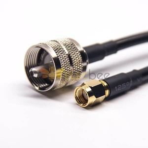 20pcs UHF Connector Straight Male to SMA Straight RP Male Coaxial Cable with RG223 RG58 RG223 10cm