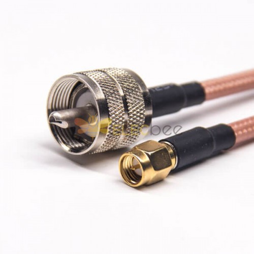 UHF para SMA Cable Masculino para Masculino RG142 Montagem de cabo
