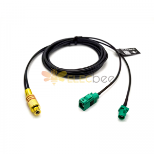 Fakra HSD 电缆 RF 尾纤电缆 Fakra E 插孔和插头转 RCA 插孔 RG174 6FT 用于汽车后视摄像头 20Pcs
