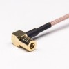 BNC Cable Connector Waterproof Female Straight to SMB Male Angle with RG316