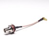 20pcs BNC Cables and Connectors Female Straight 50Ohm to SMB Angled Female with RG316