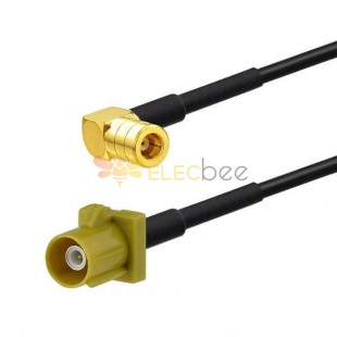 20 pièces Fakra vers SMB câble adaptateur RG174 Fakra Code K mâle vers SMB femelle Angle droit pour autoradio récepteur stéréo