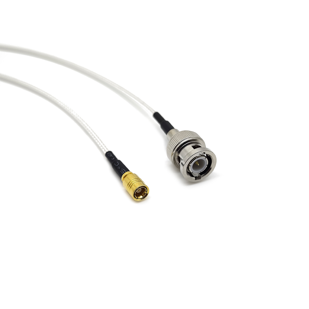 Female SMB 180 Degree Cable Connector to BNC Straight Male with RG316
