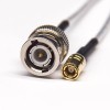 Conector de cable de 180 grados SMB hembra de 20 piezas a macho recto BNC con RG316