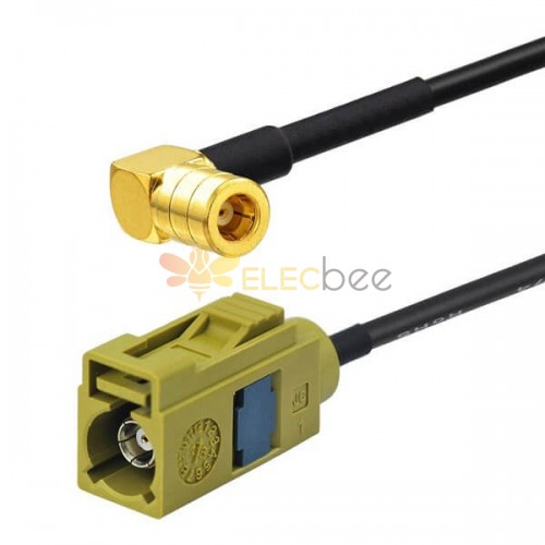Cable RF Cable de extensión de antena Fakra hembra K código a SMB ángulo recto hembra RG174 15CM