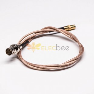 RF Cable Types BNC Female to Straight SMB Female Cable Assembly 50cm 