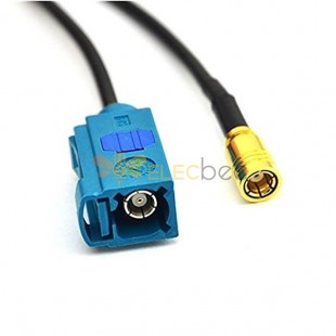 Adaptador de conector SMB GPS Cable de extensión de antena Fakra Z hembra a SMB hembra Cable de cola de cerdo RG174 10CM