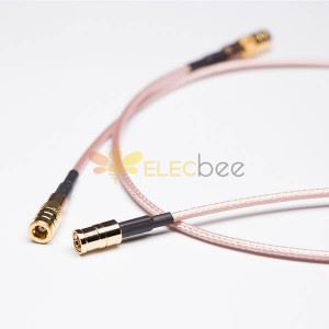 20 piezas Cable macho SMB Coaxial recto a soldadura SMB con Cable marrón RG316