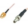 Cable flexible SMA hembra a TS9 macho de 1 m de plomo. Cable RG316
