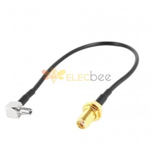 SMA Female to TS9 Male Right Angle 30cm Pigtail Cable RG174