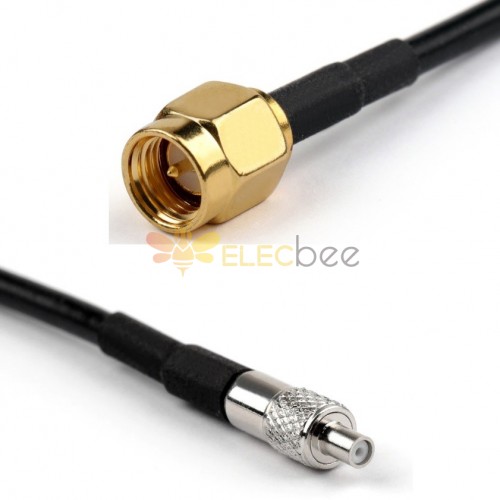 HF cable coaxial rg174 cable antena SMA conector de ts9 hembra 10 pulgadas 