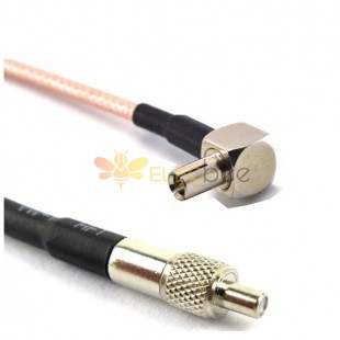TS9 Female to TS9 Male Right Angle 1m Pigtail Cable RG316