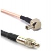 TS9 Female to TS9 Male Прямоугольный кабель с косичками 50 см RG316