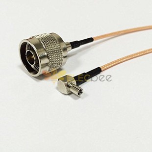TS9 male Right Angle to N Type male extension cable 1m RG316