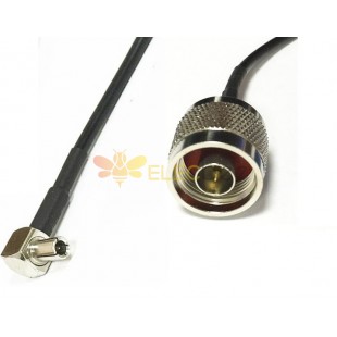 TS9 male Right Angle to N Type male extension cable 4m