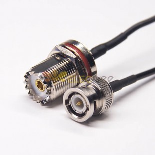 30pcs BNC Male to UHF Female 180 Degree Blukhead Waterproof Assembly Cable